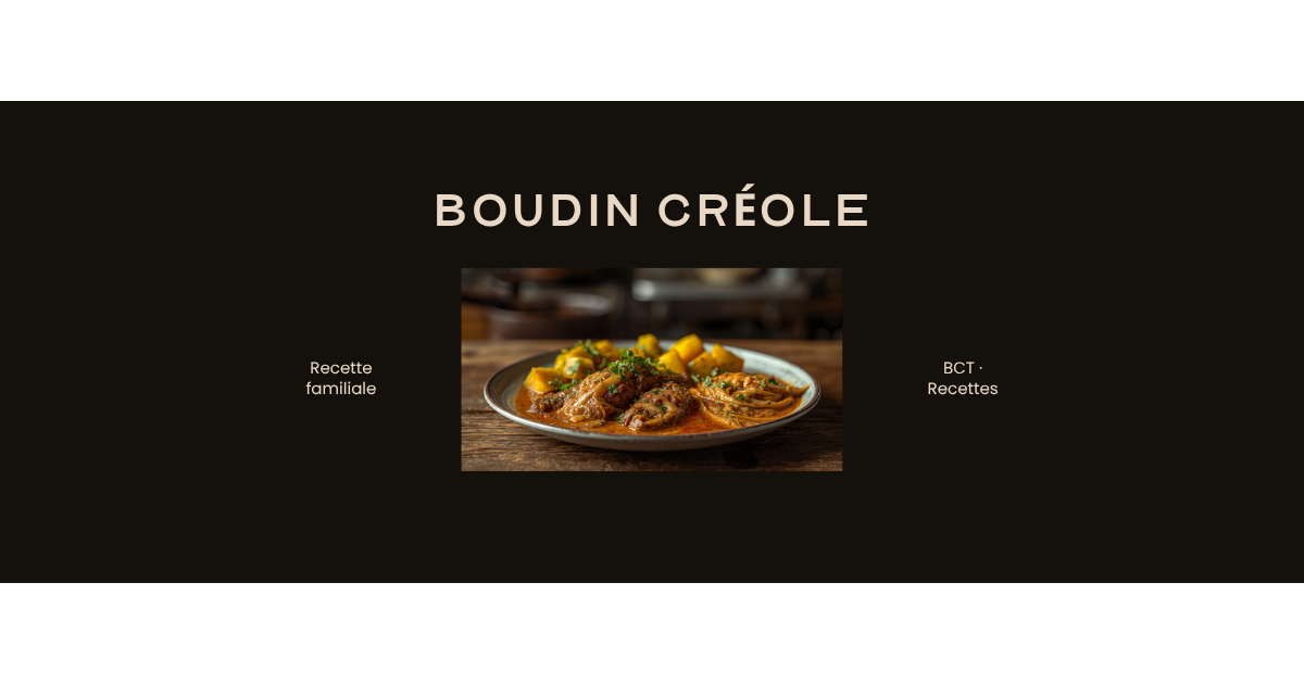 La vraie recette du boudin creole de ma grand-mere